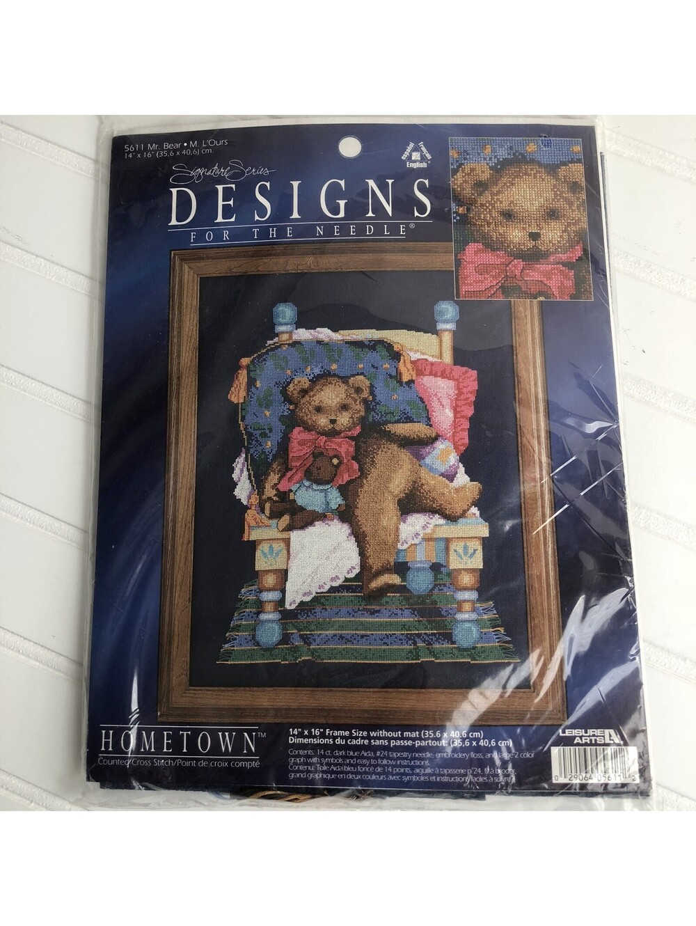 Mr. Bear Teddy Designs For The Needle Counted Cross Stitch Kit Leisure Arts 5611